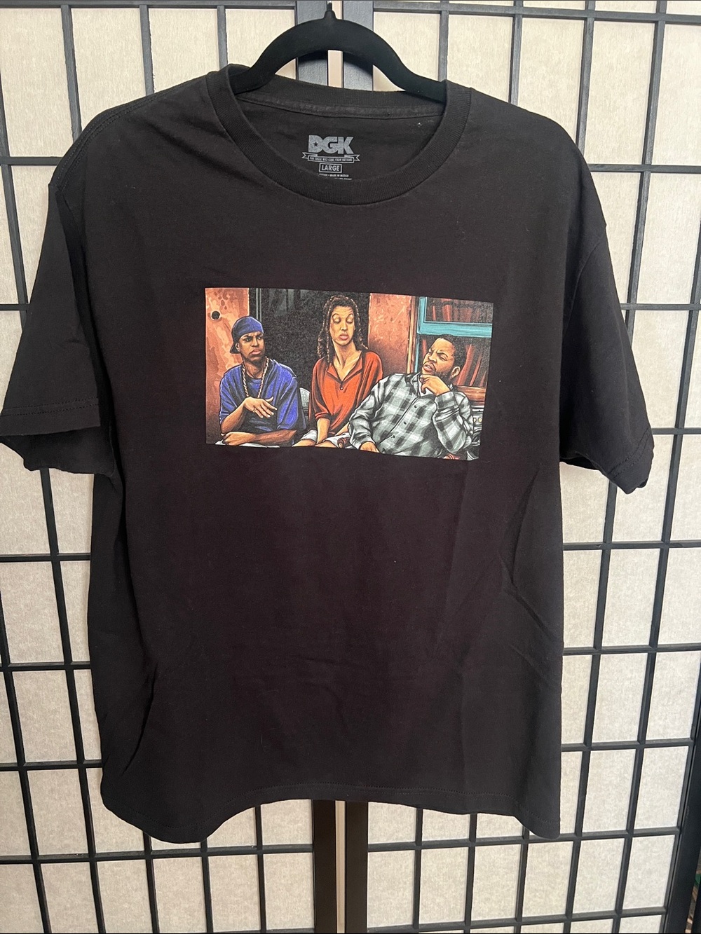 DGK Black Short Sleeve Tee with Colorful Three-Person Graphic
